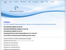 Tablet Screenshot of milestoneinfosoft.com